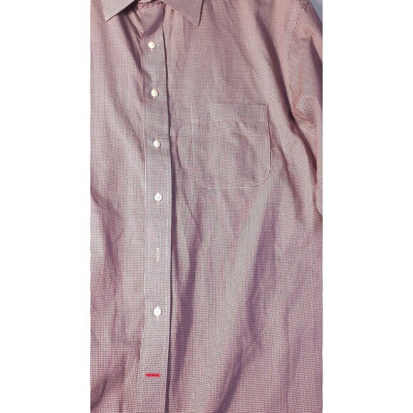 Cremieux Micro Gingham Check Button Down Dress Shirt 100% Pima Cotton Non Iron B - Picture 4 of 6